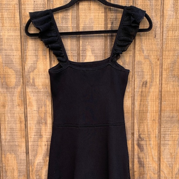 Sandro Paris Black Laurana Knit Ruffle Dress - Picture 14 of 16